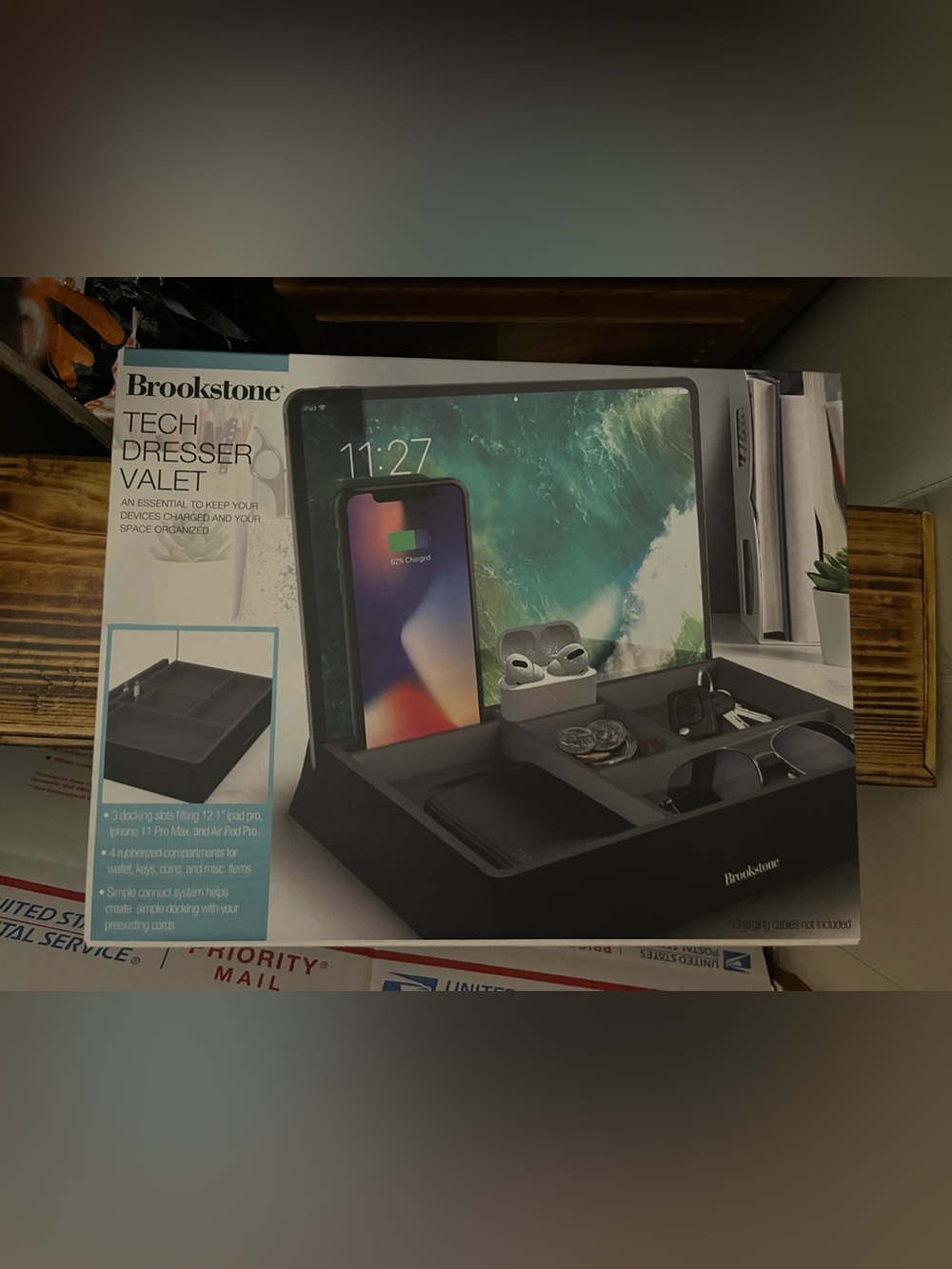 Brookstone Tech Dresser Valet NIB